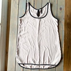 Taupe & Black Long Blouse